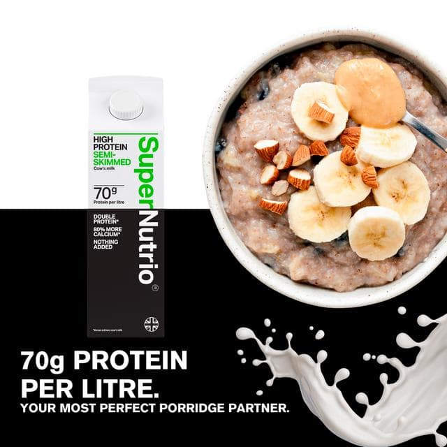 SuperNutrio High Protein Semi Skimmed Cow's Milk 1L - gallery image 2