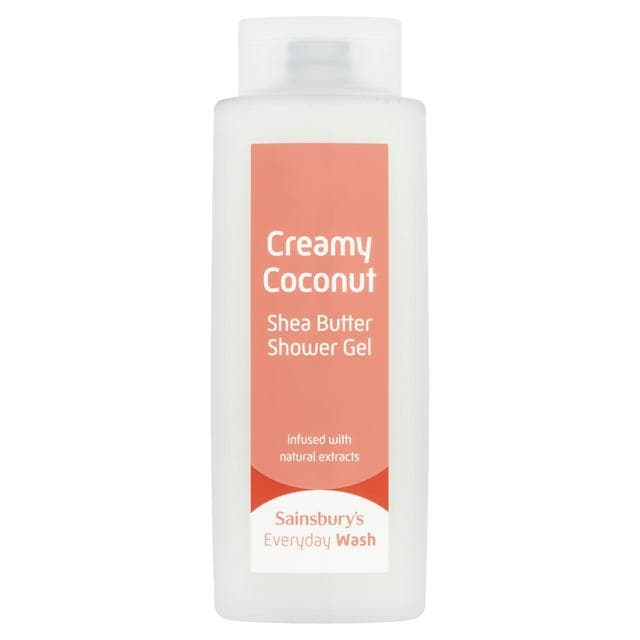 Sainsbury's Everyday Wash Creamy Coconut Shea Butter Shower Gel 500ml - gallery image 1