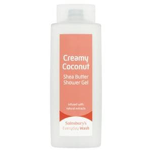 Sainsbury's Everyday Wash Creamy Coconut Shea Butter Shower Gel 500ml