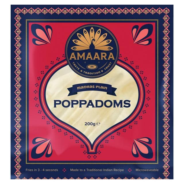 Amaara 200g Madras Plain Poppadoms - gallery image 1