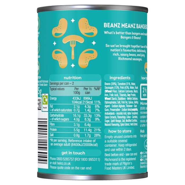 Heinz Baked Beans & Richmond Pork Sausages 415g - gallery image 6
