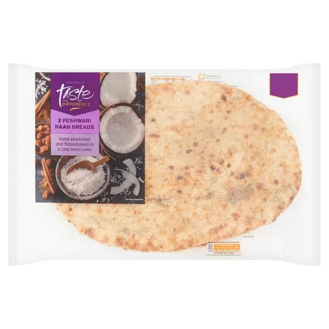 Sainsbury's Peshwari Naan, Taste the Difference x2 360g - gallery image 1