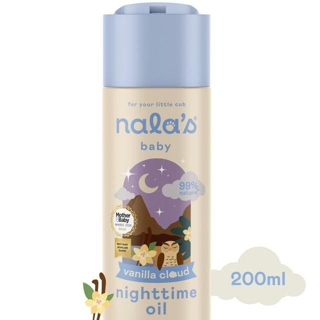 Nala's Baby Vanilla Cloud Nighttime Oil with Coconut Oil Apricot & Lavender 200ml - gallery image 1