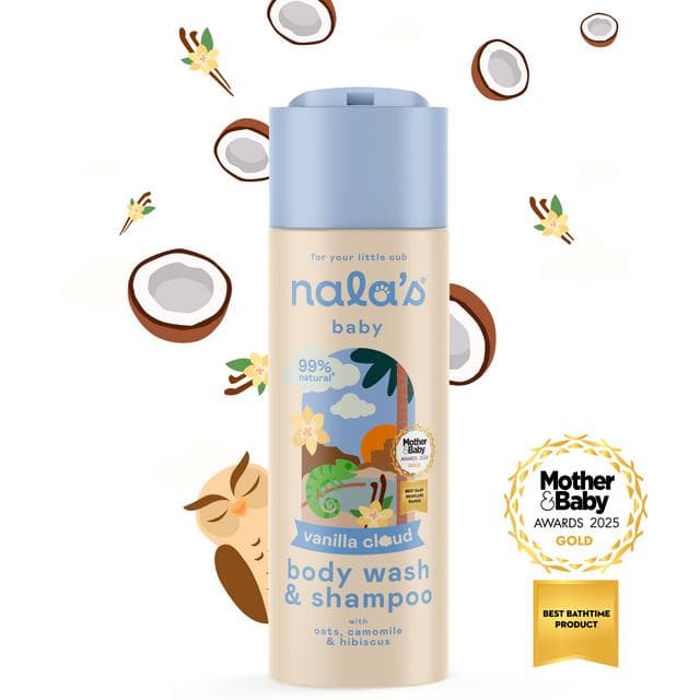 Nala's Baby Vanilla Cloud Body Wash & Shampoo with Oats Camomile Hibiscus 200ml - gallery image 2