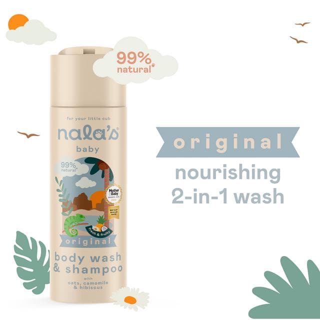Nala's Baby Body Wash & Shampoo with Oats Camomile Hibiscus 200ml - gallery image 2