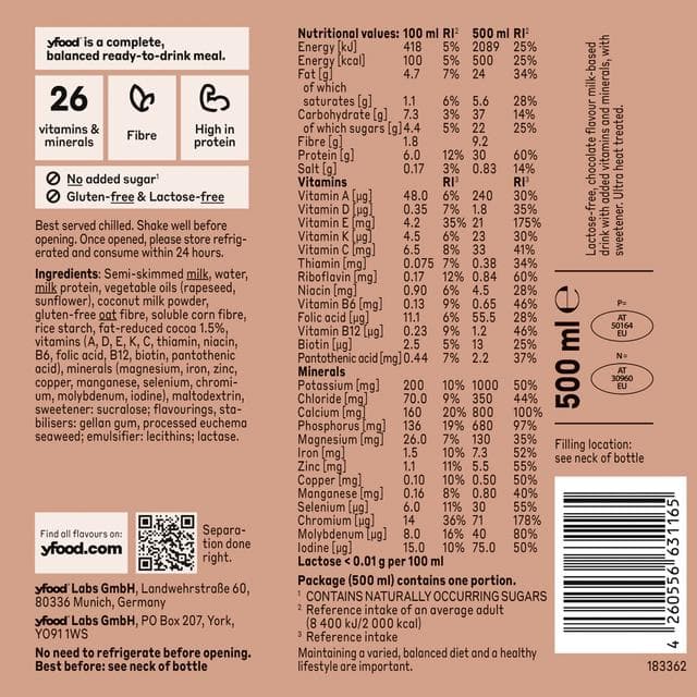 yfood Ready to Drink Complete Meal Classic Choco 500ml - gallery image 3