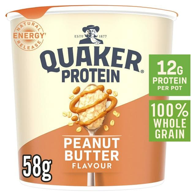 Quaker Oats 58g High Protein Peanut Butter Porridge Pot - gallery image 1