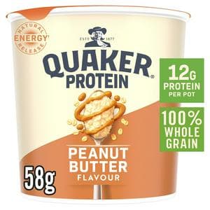 Quaker Oats 58g High Protein Peanut Butter Porridge Pot