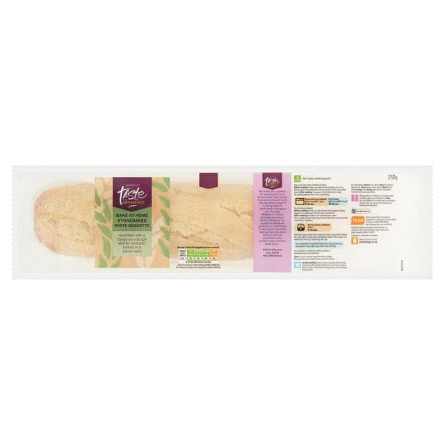 Sainsbury's Bake at Home Stonebaked White Baguette, Taste the Difference 250g - gallery image 1