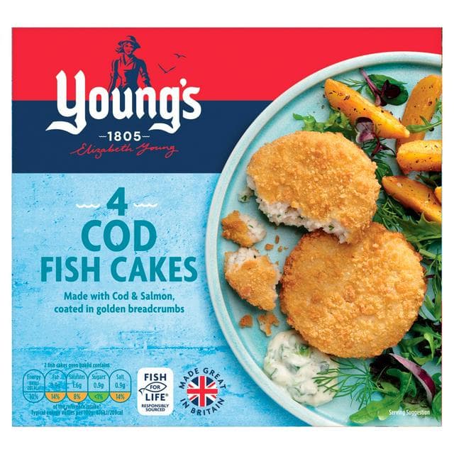 Young's Cod Fish Cakes x4 200g - gallery image 1