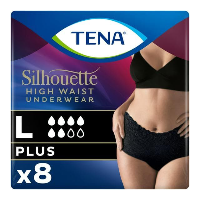 TENA Silhouette Incontinence Pants Black L Pack x8 - gallery image 1