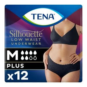 TENA Silhouette Incontinence Pants Black M Pack x12