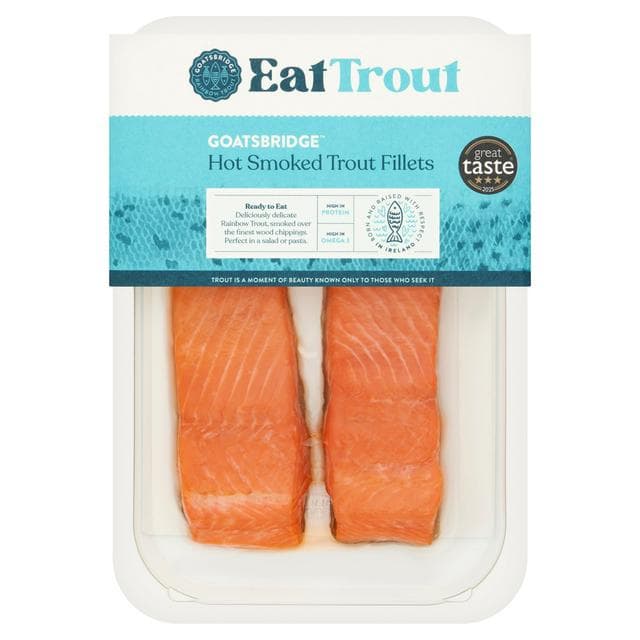 Goatsbridge Eat Trout Hot Smoked Trout Fillets x2 170g (Ready to Eat) - gallery image 1