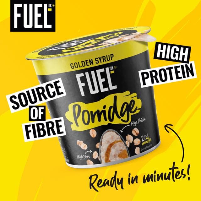 FUEL 10K High Protein Golden Syrup Porridge Oat Cereal Pot 70g - gallery image 2