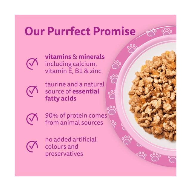 Whiskas Kitten Poultry Feasts Wet Cat Food Pouches in Jelly 40 x 85g - gallery image 2