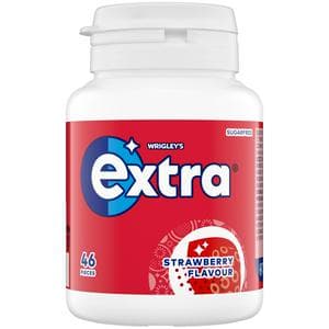 Extra Strawberry Flavour Sugarfree Chewing Gum Bottle Pieces x46