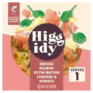 Higgidy Smoked Salmon & Spinach Quiche 155g
