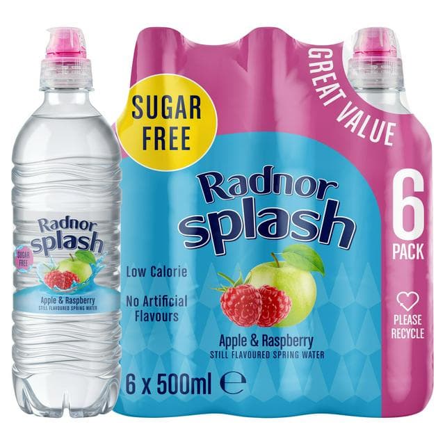 Radnor Splash Apple & Raspberry Still Flavoured Spring Water 6x500ml - gallery image 1