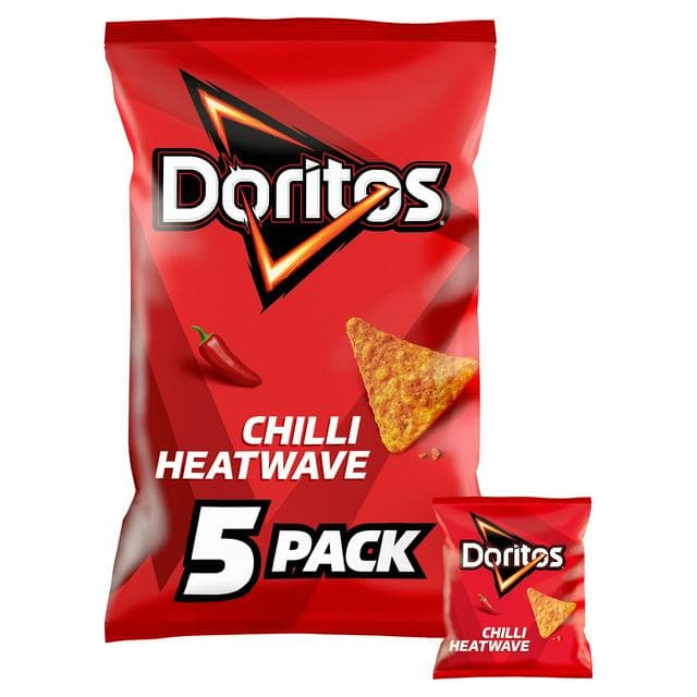 Doritos Chilli Heatwave Tortilla Chips Multipack Crisps 5x30g - gallery image 1