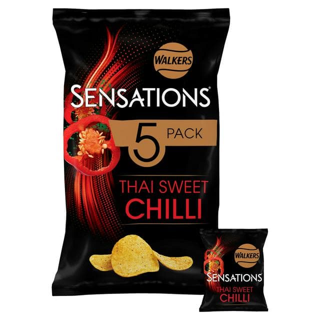 Walkers Sensations Thai Sweet Chilli Multipack Crisps 5x25g - gallery image 1