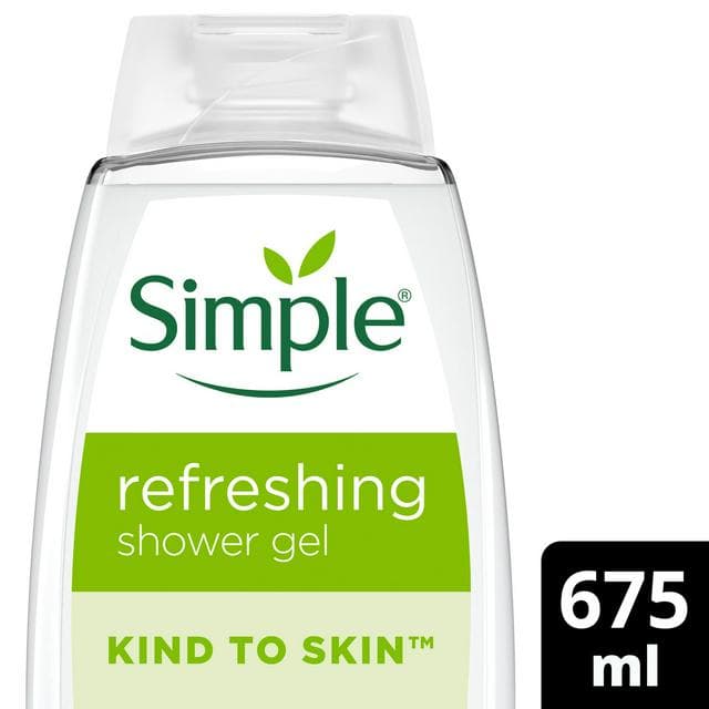 Simple Kind To Skin Shower Gel Refreshing 675ml - gallery image 1