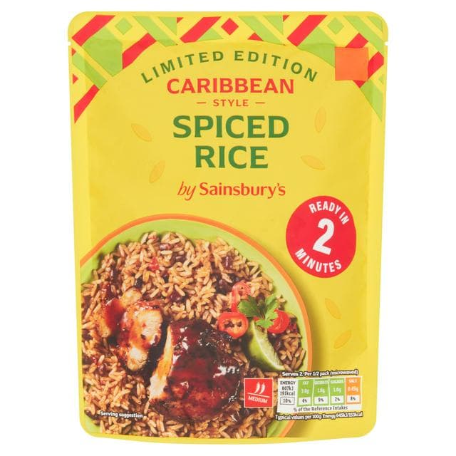 Sainsbury's Caribbean Style Spiced Rice 250g - gallery image 1