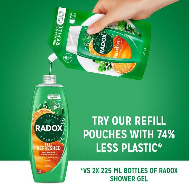 Radox Mineral Therapy Body Wash Feel Refreshed 675ml - gallery image 6