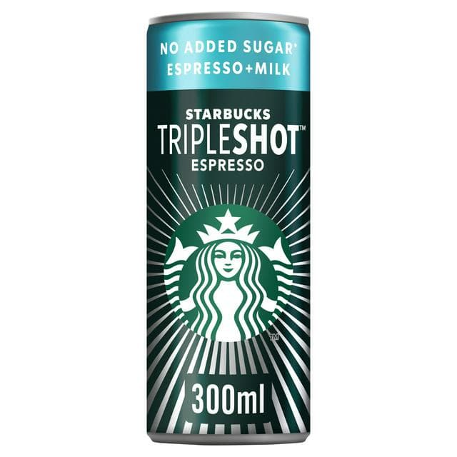 Starbucks Tripleshot Espresso No Added Sugar Coffee 300ml - gallery image 1