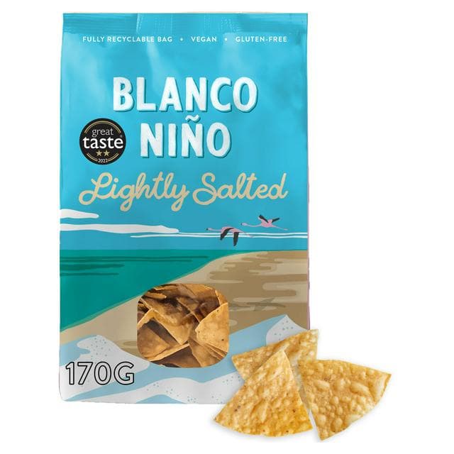Blanco Nino White Corn Tortilla Chips with Celestun Salt 170g - gallery image 1