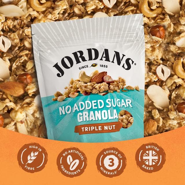 Jordans No Added Sugar Triple Nut Granola Breakfast Cereal 425g - gallery image 3