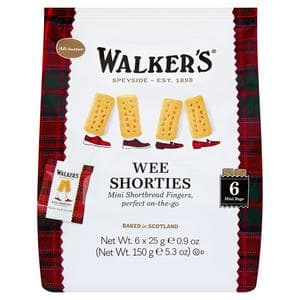 Walker's Wee Shorties Mini Shortbread Fingers 6x25g