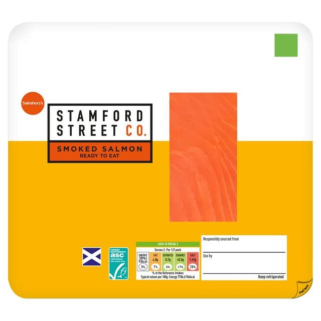 Stamford Street Co. Scottish Smoked Salmon 100g - gallery image 1