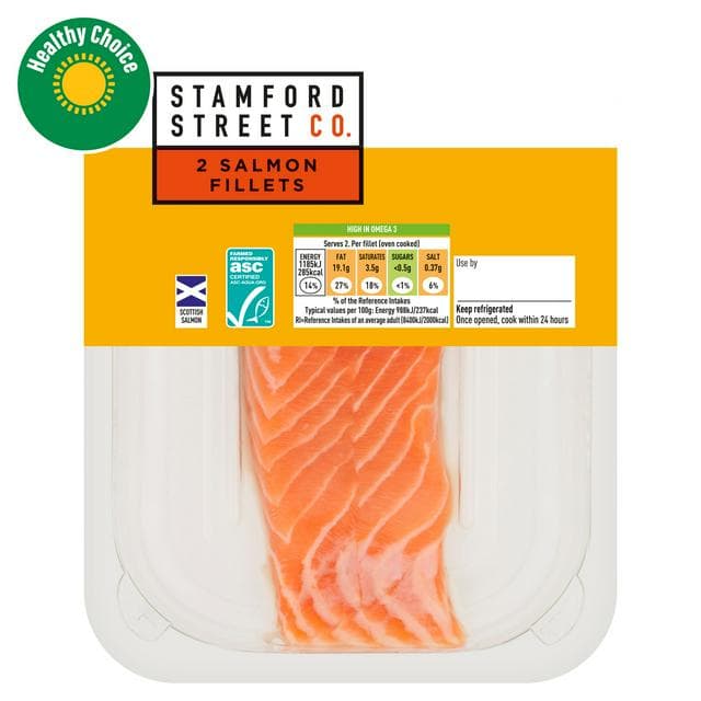 Stamford Street Co. ASC Salmon Fillets x2 240g - gallery image 1