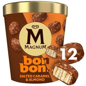 Magnum 12 x 17ml Bonbon Salted Caramel & Almond Ice Cream Frozen Snack