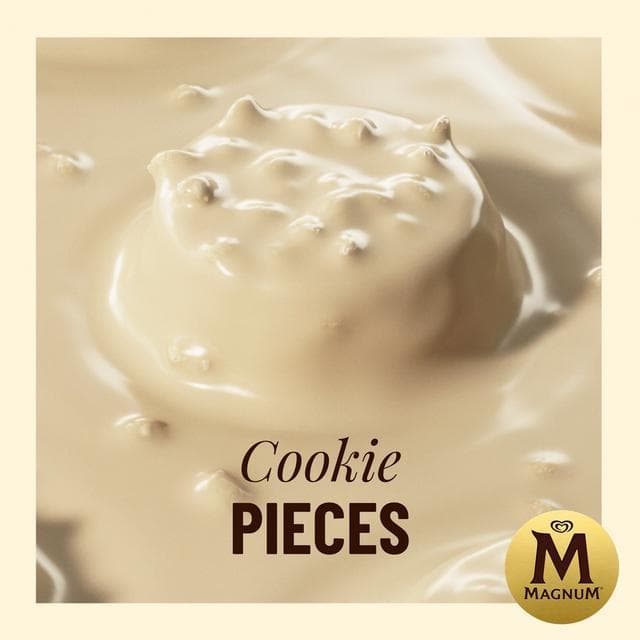 Magnum 12 x 17ml Bonbon White Chocolate & Cookies Ice Cream Frozen Snack - gallery image 3