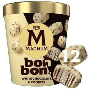 Magnum 12 x 17ml Bonbon White Chocolate & Cookies Ice Cream Frozen Snack