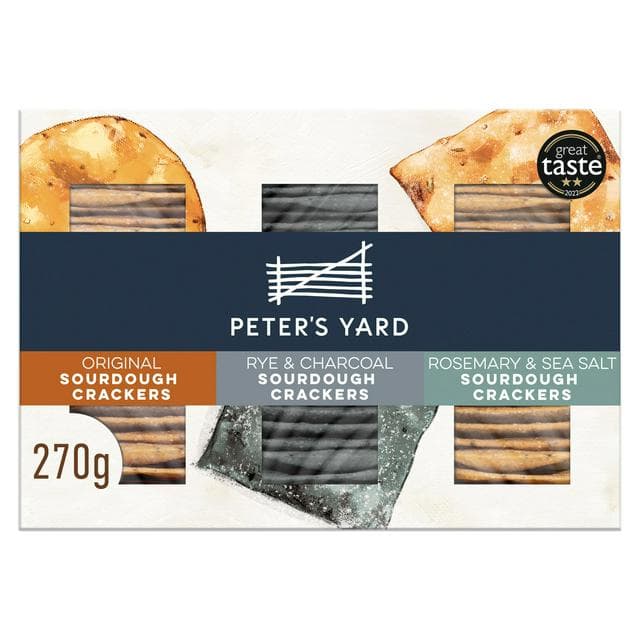 Peter's Yard Sourdough Crackers Selection Box 270g - gallery image 1