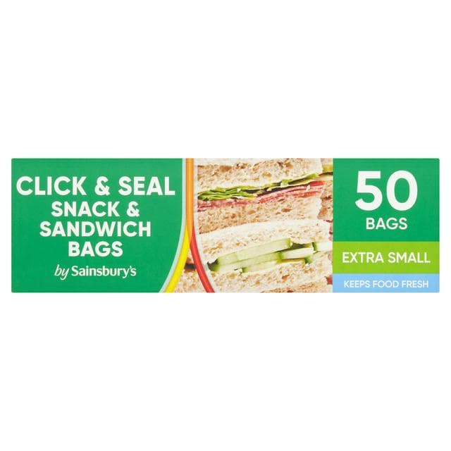 Sainsbury's Extra Small Snack & Sandwich Bags x50 - gallery image 1