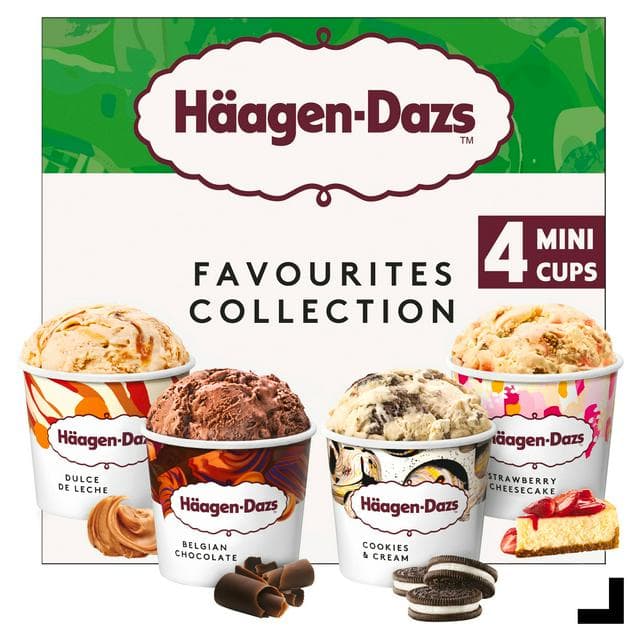 Haagen-Dazs Favourites Collection Ice Cream Minicups 4x95ml - gallery image 1
