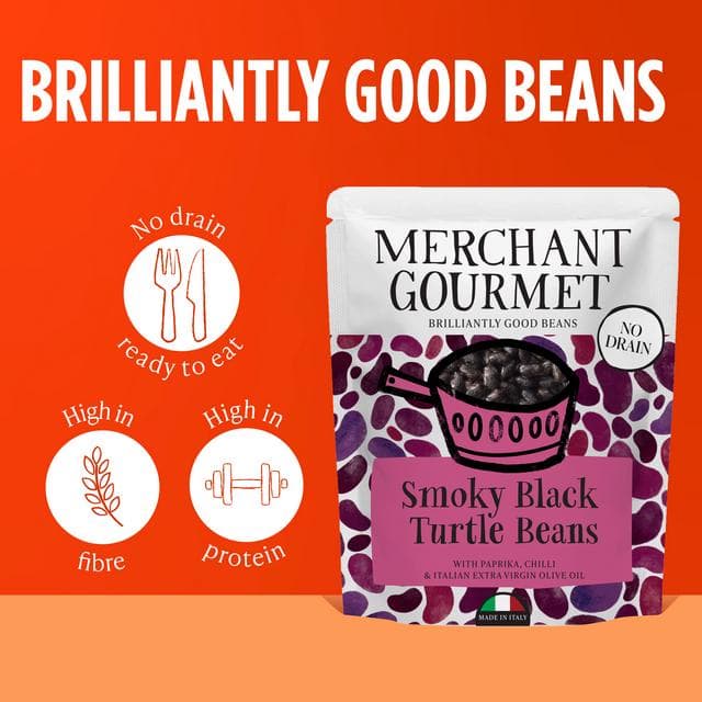 Merchant Gourmet Smoky Black Turtle Beans 240g - gallery image 3