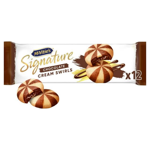 McVitie's Signature Chocolate Cream Swirls Biscuits 142g - gallery image 1