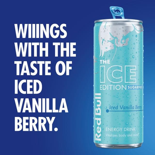 Red Bull Energy Drink Sugar Free Iced Vanilla Berry, Ice Edition 4 x 250ml - gallery image 2