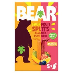 BEAR Fruit Splits Sour Berry & Mango Multipack 5x20g