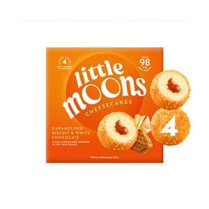 Little Moons Caramelised Biscuit & White Chocolate Cheesecakes 4x30g