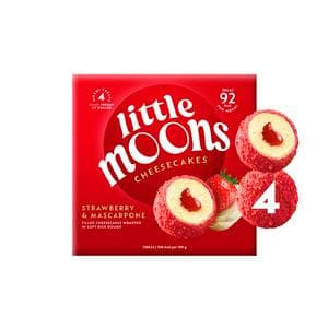 Little Moons Strawberry & Mascarpone Cheesecakes 4x30g