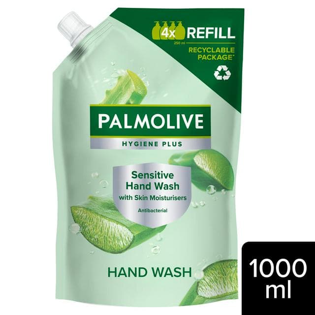 Palmolive Hygiene Plus Sensitive Antibacterial Hand Wash Soap Refill 1L - gallery image 1