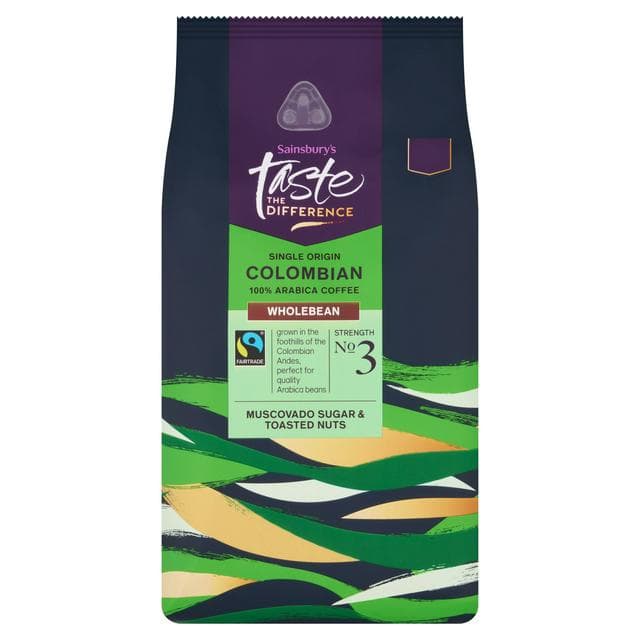 Sainsbury's Single Origin Colombian 100% Arabica Coffee Wholebean, Taste the Difference 1kg - gallery image 1