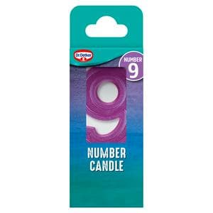 Dr. Oetker Number 9 Candle