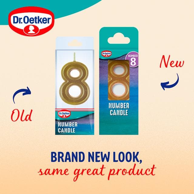 Dr. Oetker Number 8 Candle - gallery image 2