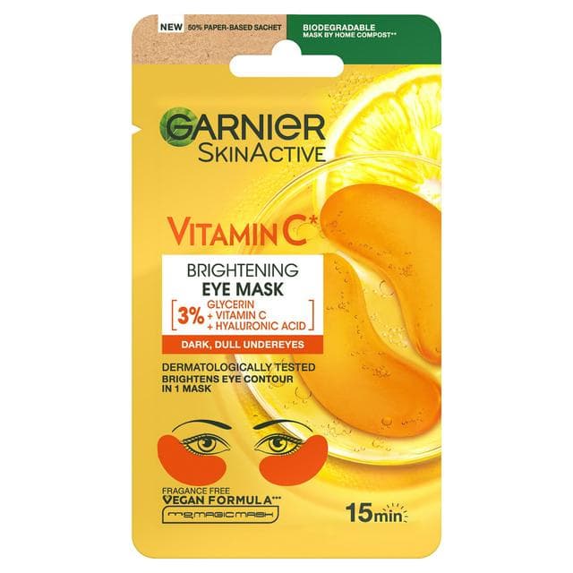 Garnier Brightening Eye Mask with Vitamin C For Dark & Dull Under Eyes 5g - gallery image 1
